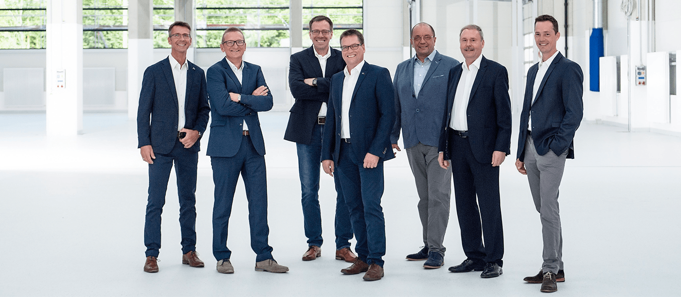 Management team in Franke headquarters Germany