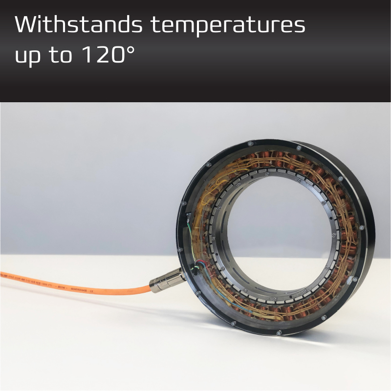 Direct Drive - Withstands temperatures up to 120 degrees