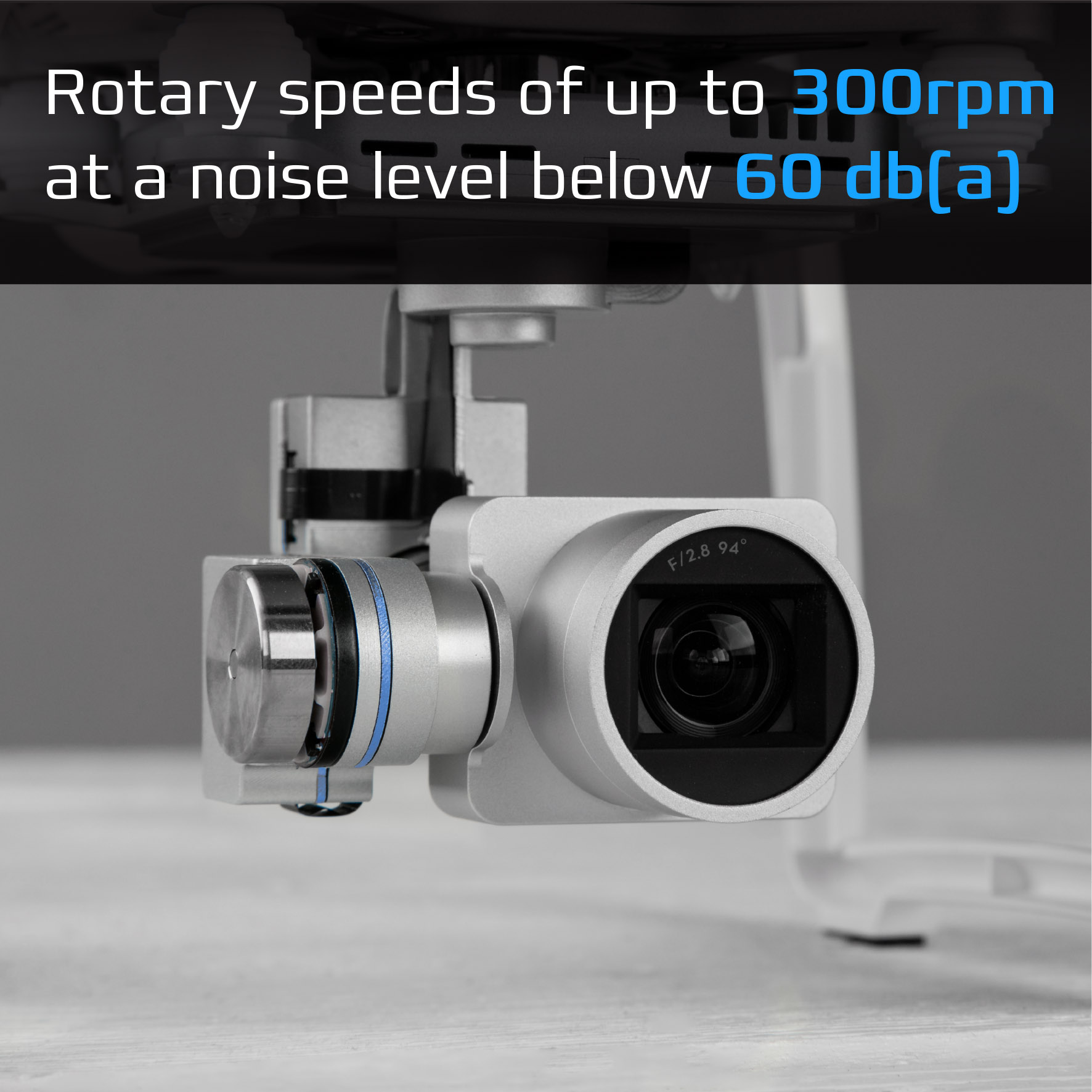 Close up of rotary camera