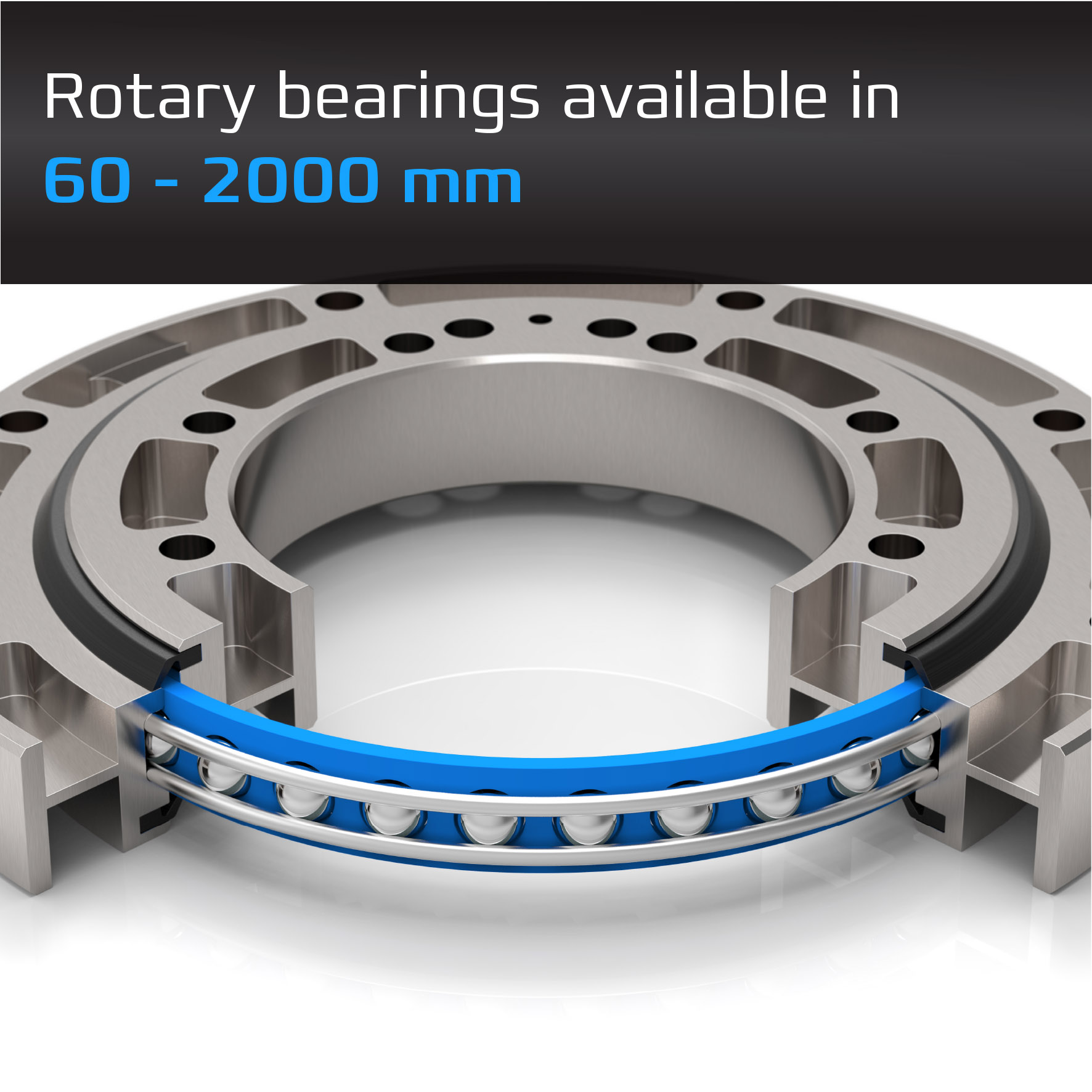 Cross section cutaway of bearing element