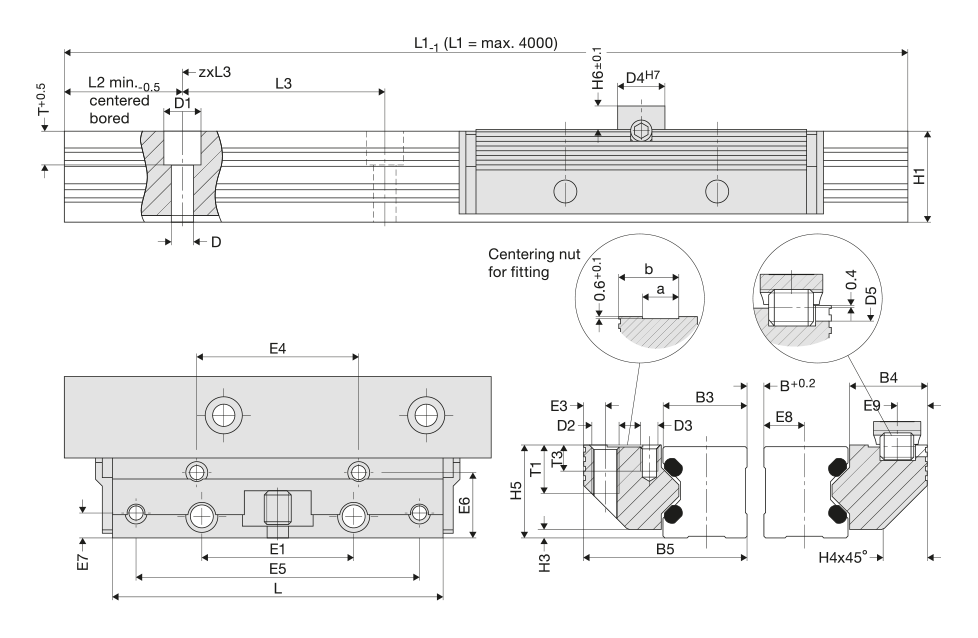 FDB Pair of Roller Shoes and Pair of single rails