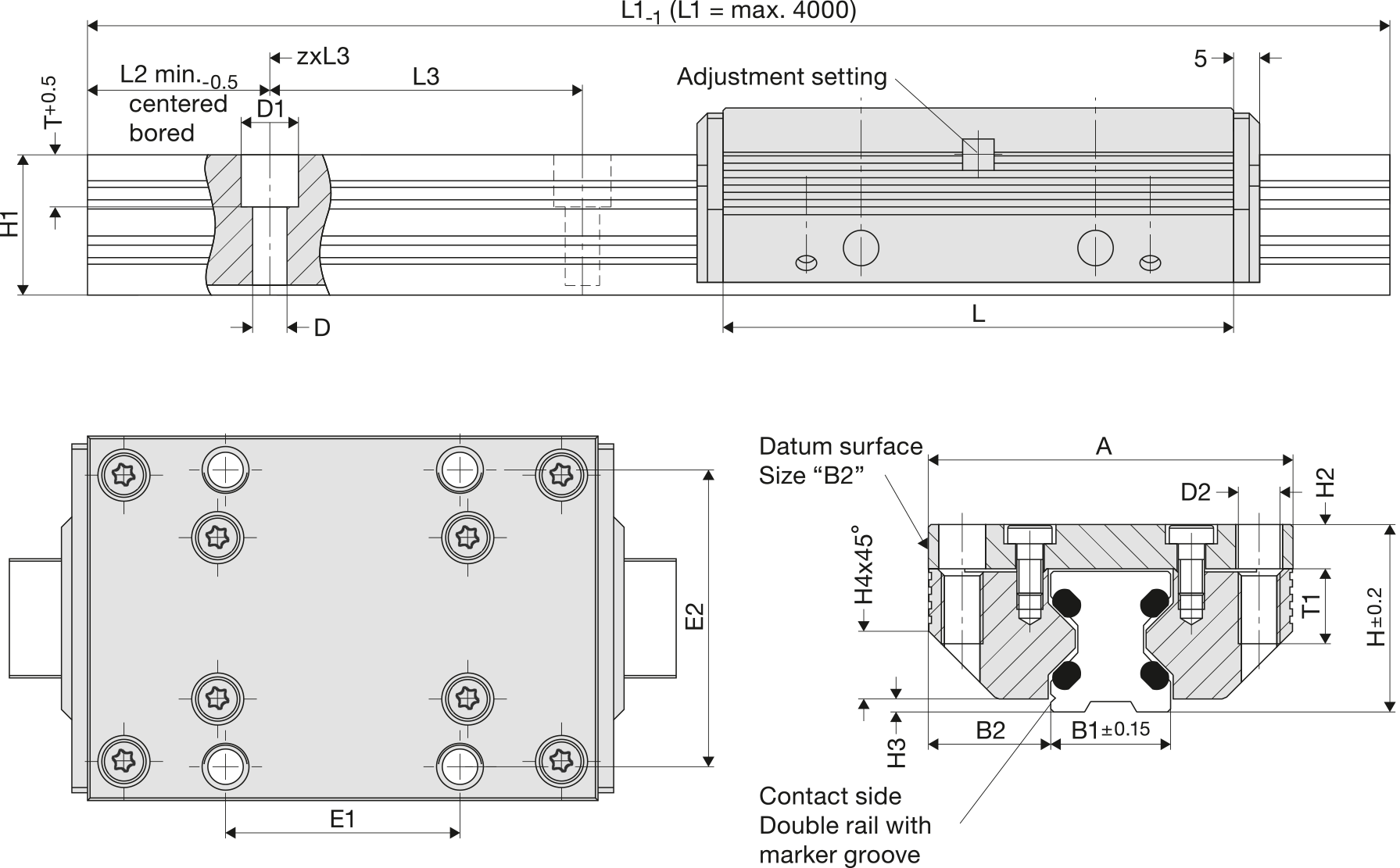 FDG Cassette and Double Rail Drawing